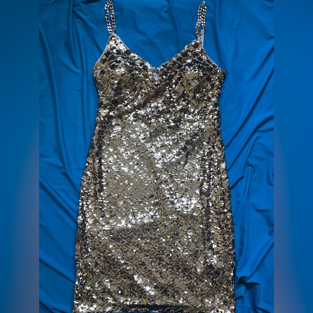 Gold Sequin Dress